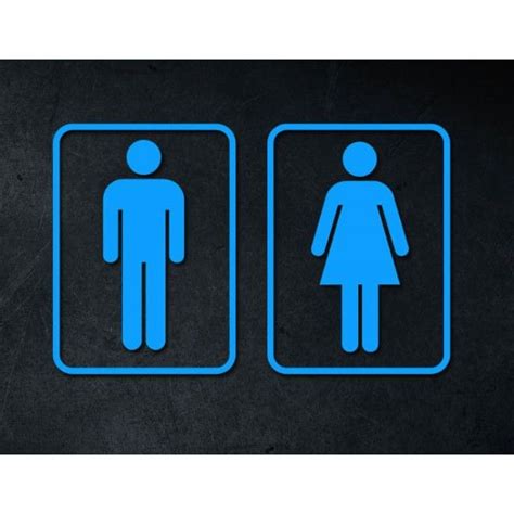 Bathroom and restroom door stickers