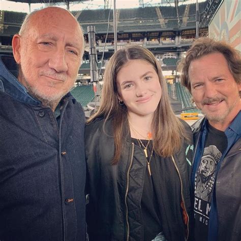 Eddie and his daughter Olivia Vedder before the show in Seattle. Always ...