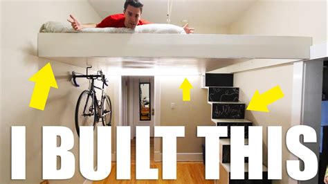 DIY Loft Bed and Staircase Build With $Free.99 Plans - YouTube