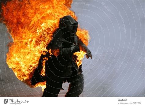 help it burns - people run away from fire - a Royalty Free Stock Photo ...