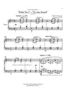 Waltz 02 by Willy Piano Player - sheet music on MusicaNeo