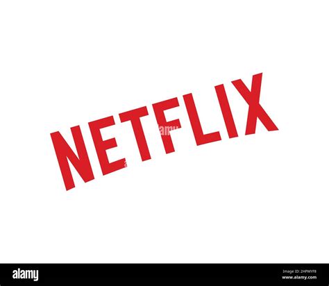 Netflix, rotated, white background, logo, brand name Stock Photo - Alamy