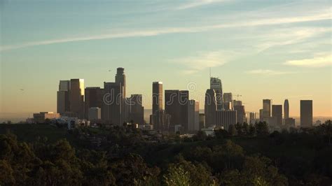 View of Downtown Los Angeles from the First Street Bridge Stock Video ...