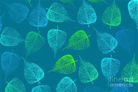 Scattered bodhi leaf Digital Art by Aayan Arts - Pixels