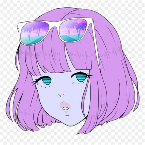 Vaporwave Aesthetic Anime Png, Transparent Png - vhv