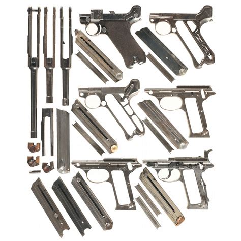 Three German P38 Pistol Frames and Three German Luger Pistol Frames ...