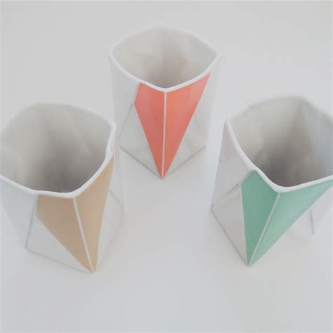 Porcelain Origami Cup Handmade Coffee Mug in Folded Paper - Etsy Australia