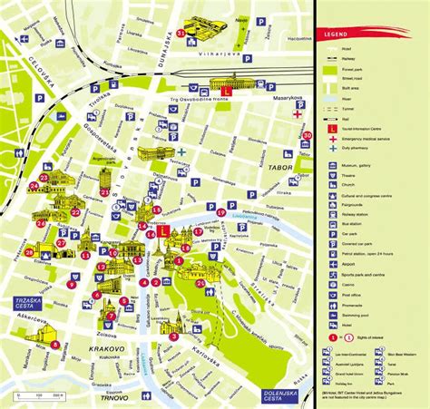 City map of Ljubljana