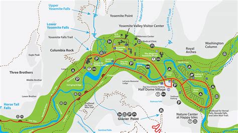 Yosemite Valley Trail Map - London Top Attractions Map