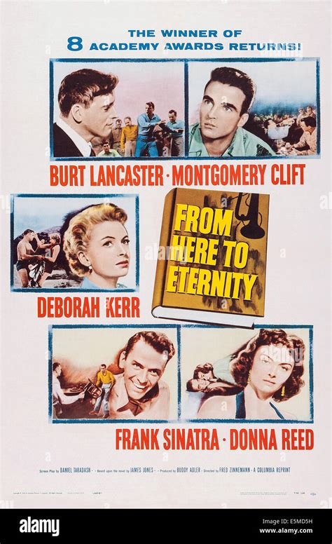 FROM HERE TO ETERNITY, US poster art, from left: Burt Lancaster ...