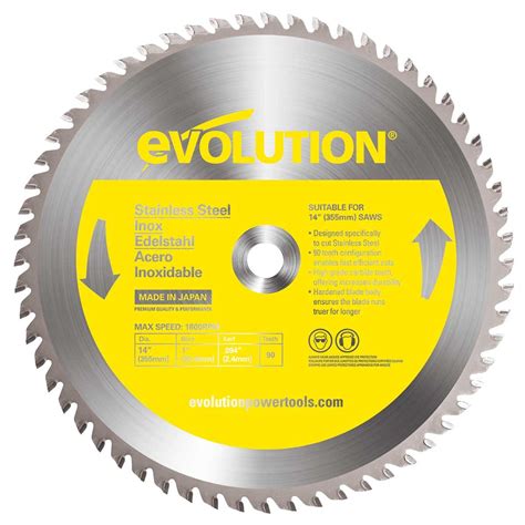 Evolution 14BLADESSN 14" Stainless Steel Metal Cutting Saw Blade ...