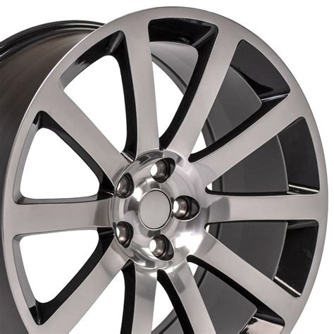 Chrysler Wheel - 300 SRT Rim - CL02 20x9 Polished Black Inlay Chrysler Rim