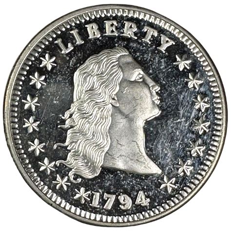 Silver (Flowing Hair Dollar 1794) - United States – Numista