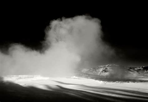 Mammoth Hot Springs in Winter | Black and White Landscape Photography ...