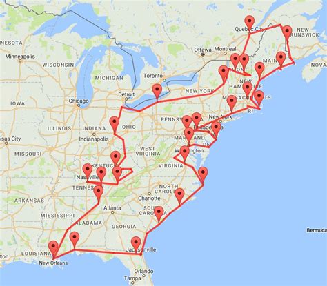 Us Road Trip Routes | Examples and Forms