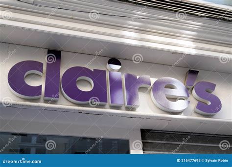 Claire`s Accessories Shop Text Sign and Logo Brand on the Store ...