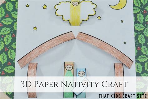 Printable Paper Nativity Craft for Kids - That Kids' Craft Site