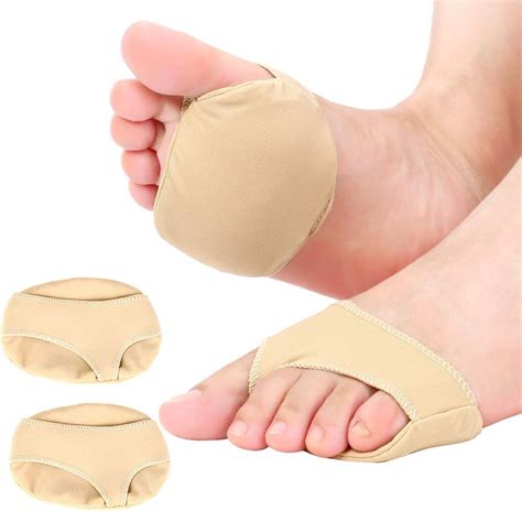 Metatarsal Sleeves with Gel Cushion Pads, Lightweight Forefoot Pads for ...