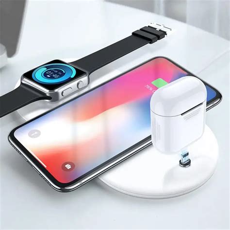 3 IN 1 QI Wireless Charger Wireless Fast Charger For IPhone X XR Xs Max ...