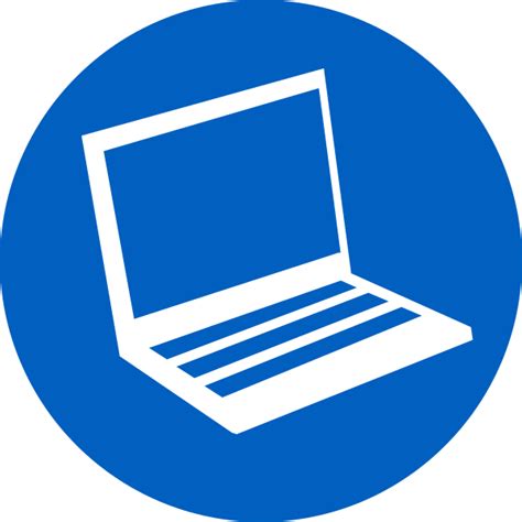 Blue Laptop Icon Clip Art at Clker.com - vector clip art online ...