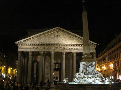 Pantheon in Rome at night - Free Stock Photo by Boris Kyurkchiev on ...