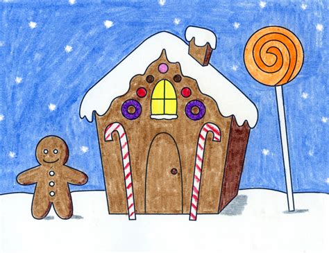 Gingerbread House Drawing