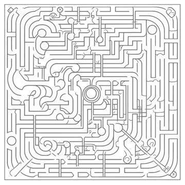 Maze Outline PNG Transparent Images Free Download | Vector Files | Pngtree