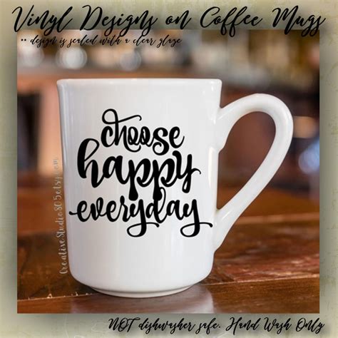 Choose HAPPY Everyday | Cute Coffee Mug | Coffee Cup | Funny Coffee ...