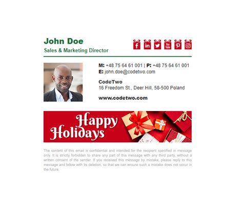 Free Christmas email signature templates for your emails