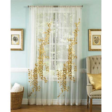 white and gold curtains