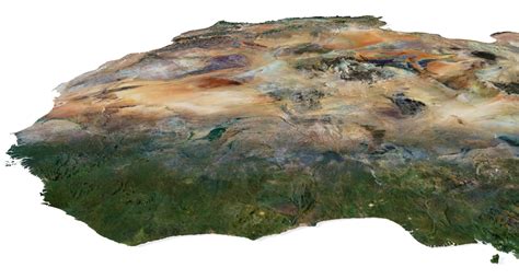 Africa Terrain 3D Map by Shustrik