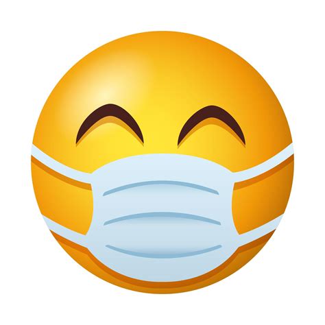 emoji wearing medical mask gradient style 1842504 Vector Art at Vecteezy