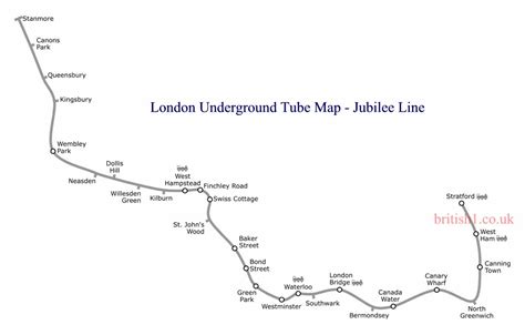 Jubilee Line Tube Map