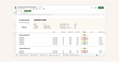 Google Sheets Okr Template