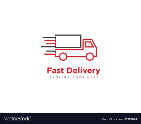 Delivery truck logo icon design Royalty Free Vector Image