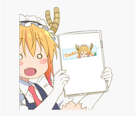 Blank Anime Girl Holding Sign, HD Png Download , Transparent Png Image ...