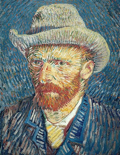 Self Portrait with a Felt Hat | Van gogh self portrait, Van gogh art ...