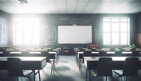 Premium AI Image | Photo of empty classroom background