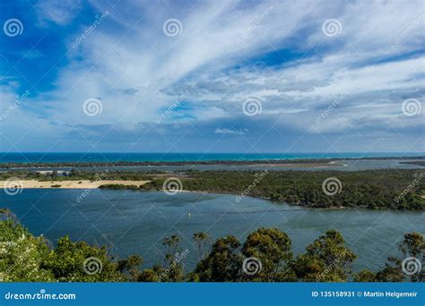 Panoramic View Over Lake King and the Coast Near Lakes Entrance ...