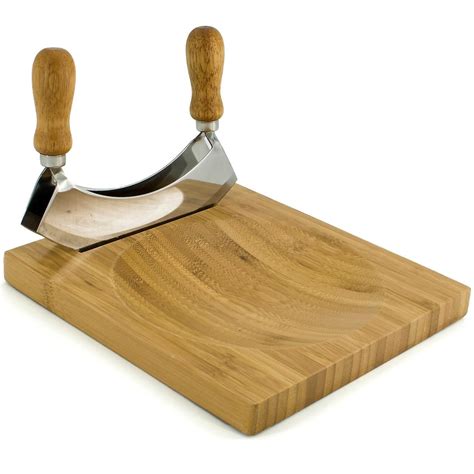 Mezzaluna Herb Knife & Chopping Board Set | Kitchen Tools & Utensils ...