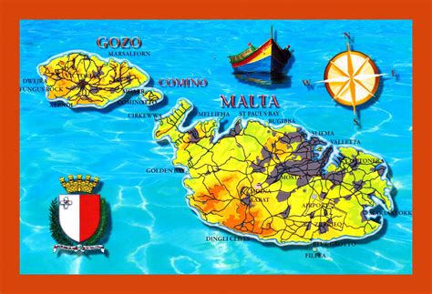 Tourist map of Malta | Maps of Malta | Maps of Europe | GIF map | Maps ...