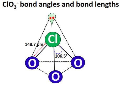 ClO3- lewis structure, molecular geometry, bond angle, hybridization