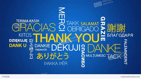 Thank You In Different Languages Stock Animation | 1744838