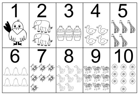 Printable Number Coloring Pages