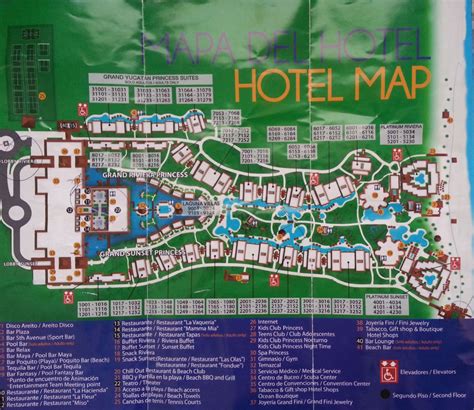 Map of the Grand Riviera Princess and Grand Sunset Princess Resorts ...