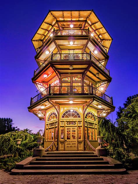 Patterson Park Pagoda at Blue Hour Photograph by Stephen Fair - Fine ...