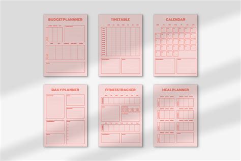 Light Pink Planner Set Graphic by Wavebreak Media · Creative Fabrica