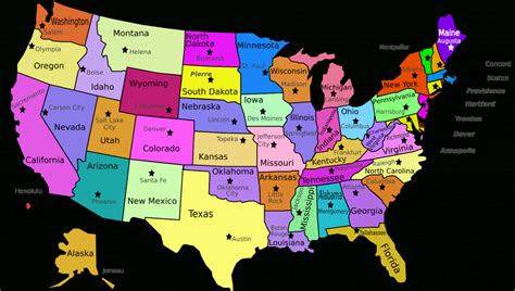 Usa Map And State Capitals. I'm Sure I'll Need This In A Few Years ...