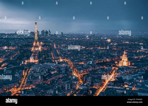 Night view of Paris city Stock Photo - Alamy