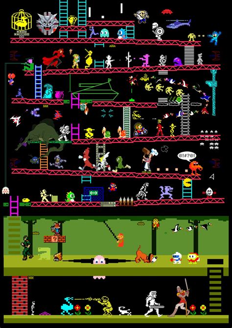 Arcade Games: 50 Reto Video Game Classics In One Illustration